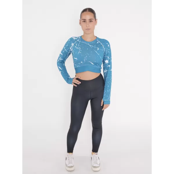  Vrhunski ženski funkcionalni top z dolgimi rokavi ALTISPORT VOJ/ALW034TR04 SMARAGDNO 