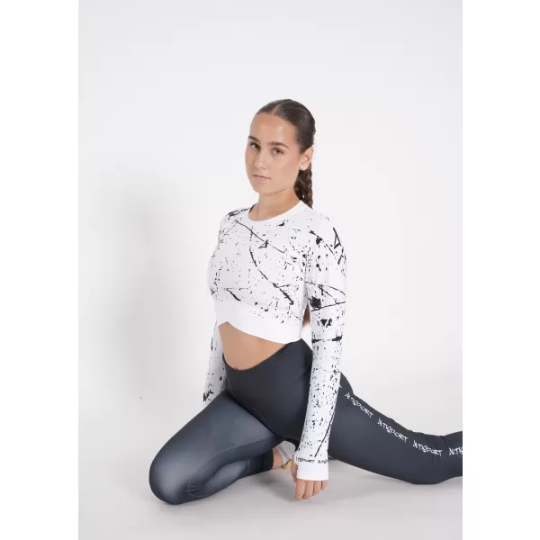  Vrhunski ženski funkcionalni top z dolgimi rokavi ALTISPORT VOJ/ALW034TR04 BELA 