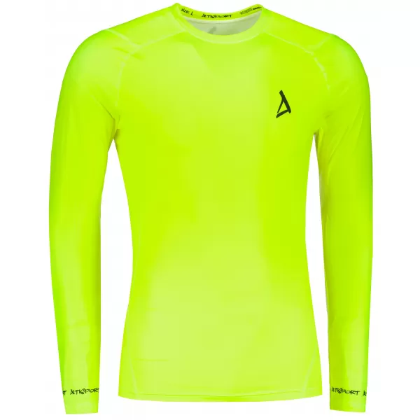  Moška premium funkcionalna kompresijska majica ALTISPORT VOJ/ALM000TR03 NEON RUMENA 