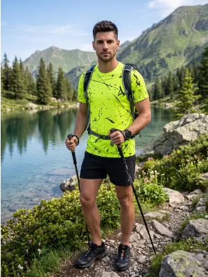 Moška funkcionalna premium majica ALTISPORT VOJ/ALM034TR01 NEON RUMENA