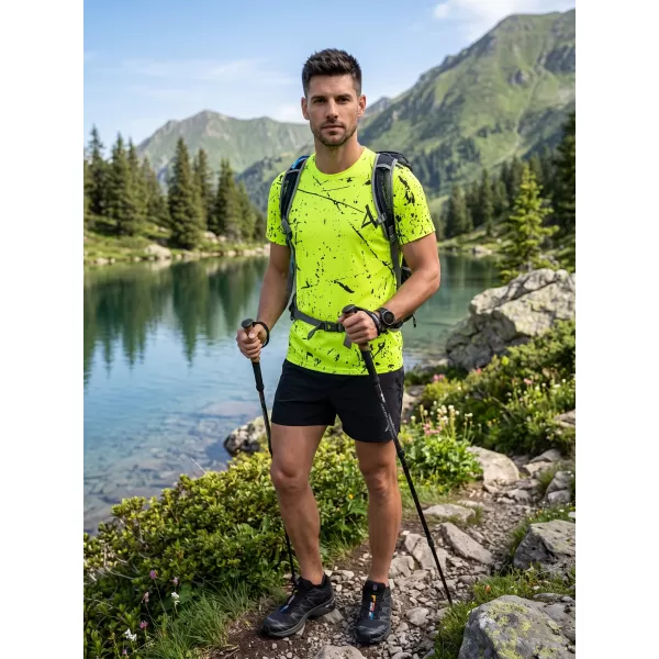  Moška funkcionalna premium majica ALTISPORT VOJ/ALM034TR01 NEON RUMENA 