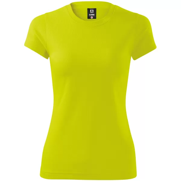  Ženska funkcionalna majica s kratkimi rokavi ALTISPORT NoPrint NP/ALW041 NEON RUMENA 