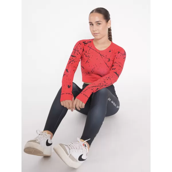  Vrhunski ženski funkcionalni top z dolgimi rokavi ALTISPORT VOJ/ALW034TR04 RDEČA 