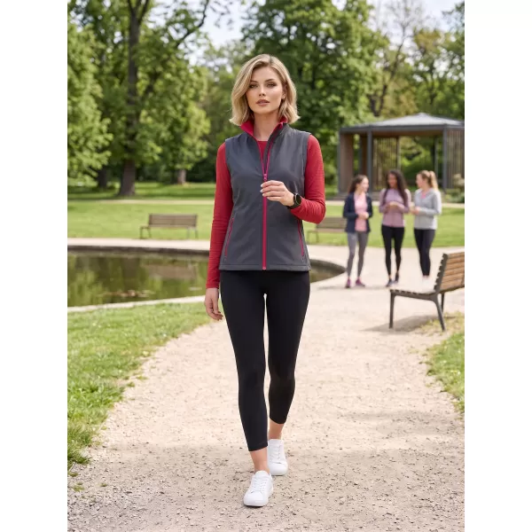  Ženski softshell telovnik ALTISPORT NoPrint NP/ALW7211NJ ŽELEZNO SIVA/RDEČA 