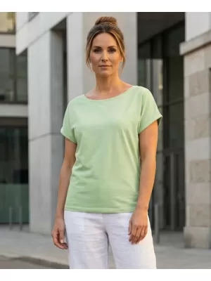 Ženska majica s kratkimi rokavi ALTISPORT NoPrint NP/ALW5008 NEŽNO ZELENA