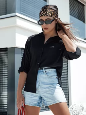 Srajca DSTREET ELEGANZZA DY0437 ČRN
