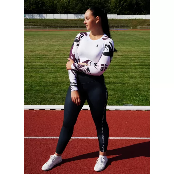  Vrhunski ženski funkcionalni top z dolgimi rokavi ALTISPORT VOJ/ALW039TR04 BELA 