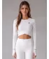 Vrhunski ženski funkcionalni top z dolgimi rokavi ALTISPORT VOJ/ALW000TR04 BELA