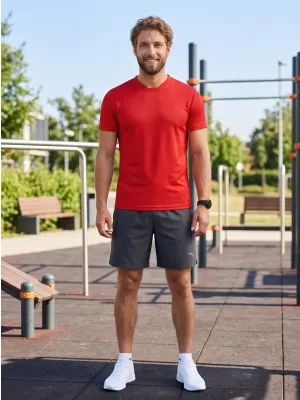 Moška funkcionalna majica ALTISPORT NoPrint NP/ALM421 RDEČA