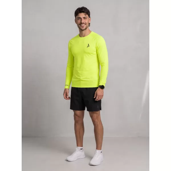  Moška premium funkcionalna kompresijska majica ALTISPORT VOJ/ALM000TR03 NEON RUMENA 
