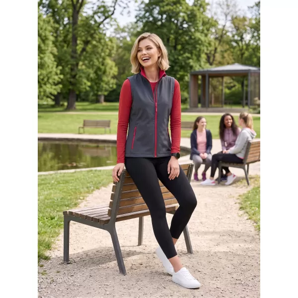  Ženski softshell telovnik ALTISPORT NoPrint NP/ALW7211NJ ŽELEZNO SIVA/RDEČA 
