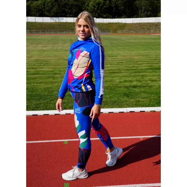  Ženske dolge vrhunske funkcionalne pajkice ALTISPORT VOJ/ALW042LEG01 MODRA 