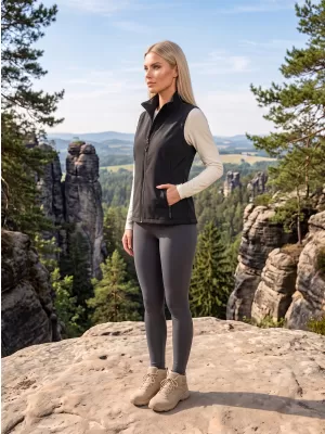 Ženski softshell telovnik ALTISPORT NoPrint NP/ALW7211NJ ČRNA/ČRNA