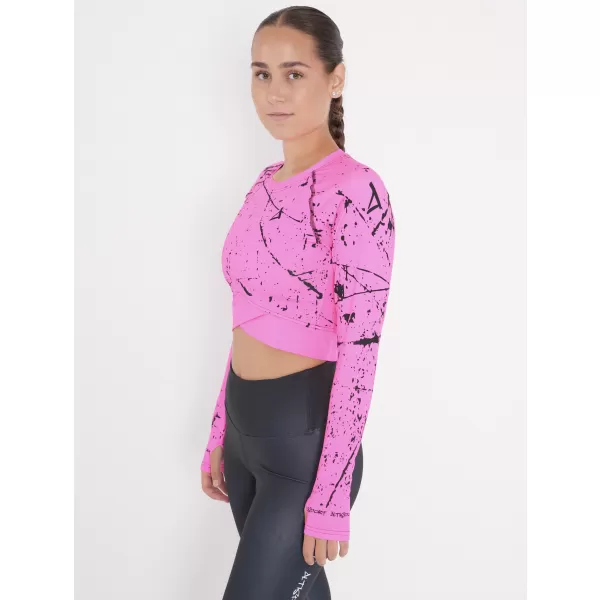  Vrhunski ženski funkcionalni top z dolgimi rokavi ALTISPORT VOJ/ALW034TR04 FLUO ROZA 