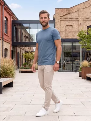 Moška majica s kratkimi rokavi ALTISPORT NoPrint NP/ALM921 DENIM