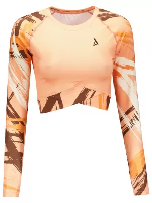 Vrhunski ženski funkcionalni top z dolgimi rokavi ALTISPORT VOJ/ALW039TR04 ORANŽNA
