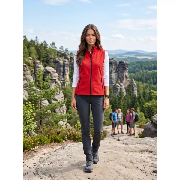  Ženski softshell telovnik ALTISPORT NoPrint NP/ALW7211NJ RDEČA/ČRNA 