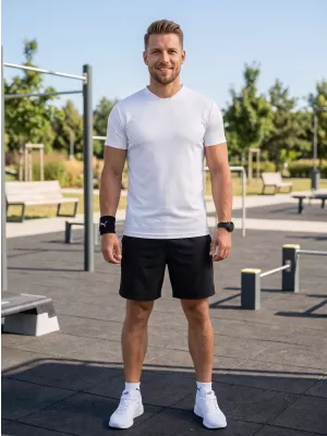 Moška funkcionalna majica ALTISPORT NoPrint NP/ALM421 BELA