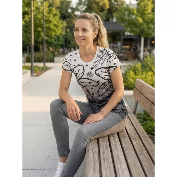  Ženska premium funkcionalna majica ALTISPORT VOJ/ALW045TR01 ČRNO-BELO 