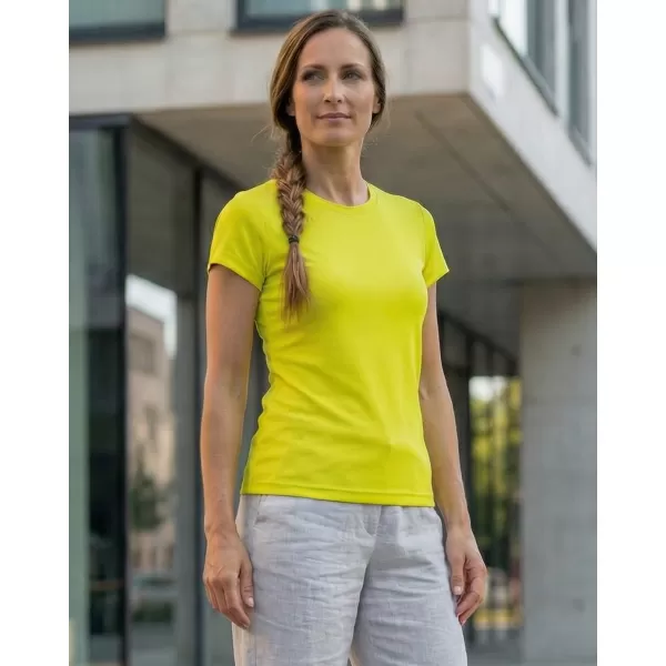  Ženska funkcionalna majica s kratkimi rokavi ALTISPORT NoPrint NP/ALW041 NEON RUMENA 