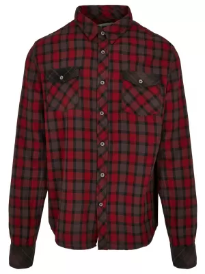Srajca BRANDIT DUNCAN CHECKED BD4016 RDEČA/RJAVA