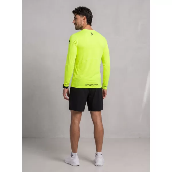  Moška premium funkcionalna kompresijska majica ALTISPORT VOJ/ALM000TR03 NEON RUMENA 