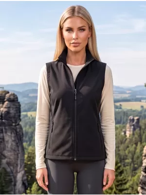 Ženski softshell telovnik ALTISPORT NoPrint NP/ALW7211NJ ČRNA/ČRNA