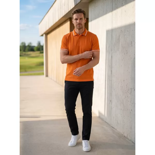  Moška majica s kratkimi rokavi z ovratnikom ALTISPORT NoPrint NP/ALM912 ORANŽNA 