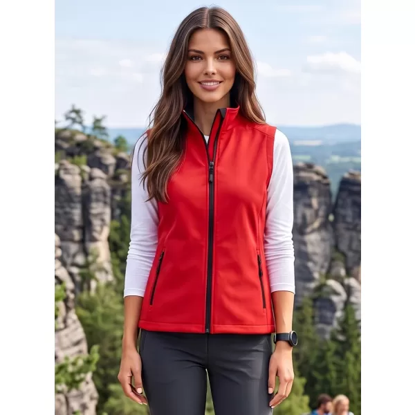  Ženski softshell telovnik ALTISPORT NoPrint NP/ALW7211NJ RDEČA/ČRNA 