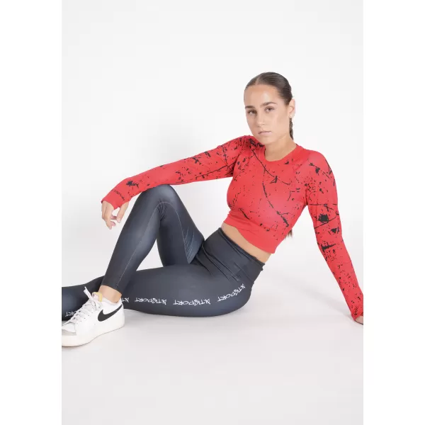  Vrhunski ženski funkcionalni top z dolgimi rokavi ALTISPORT VOJ/ALW034TR04 RDEČA 