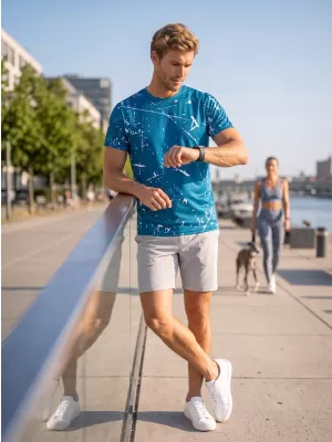 Moška funkcionalna premium majica ALTISPORT VOJ/ALM034TR01 KEROZIN