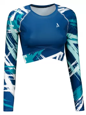 Vrhunski ženski funkcionalni top z dolgimi rokavi ALTISPORT VOJ/ALW039TR04 NAVADE