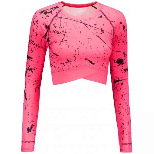  Vrhunski ženski funkcionalni top z dolgimi rokavi ALTISPORT VOJ/ALW034TR04 FLUO ROZA 