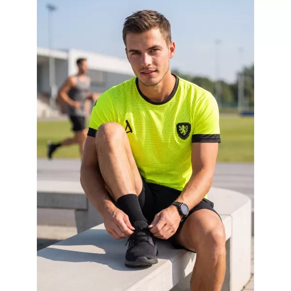  Moška funkcionalna premium majica ALTISPORT VOJ/ALM040TR01 NEON RUMENA 