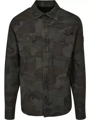 Srajca BRANDIT SLIM WORKER BD4005 OLIVE CAMO