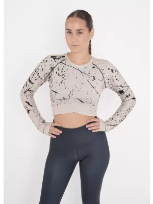 Vrhunski ženski funkcionalni top z dolgimi rokavi ALTISPORT VOJ/ALW034TR04 RJAVA