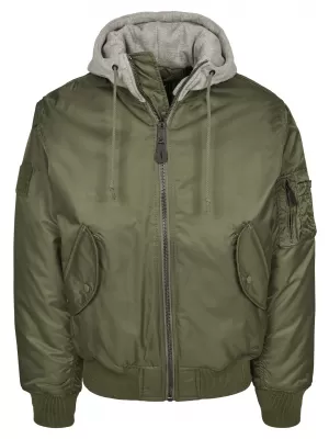 Jakna BRANDIT HOODED MA BD3150 OLJČNA/SIVA