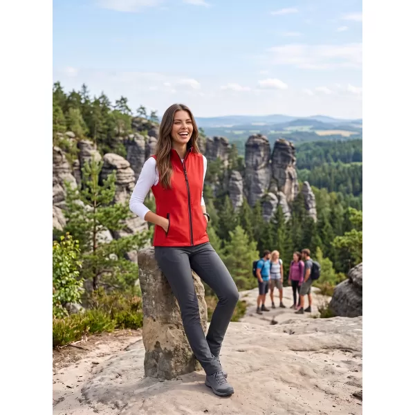  Ženski softshell telovnik ALTISPORT NoPrint NP/ALW7211NJ RDEČA/ČRNA 