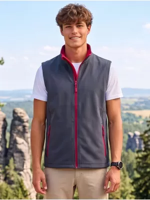 Moški softshell telovnik ALTISPORT NoPrint NP/ALM8211NJ ŽELEZNO SIVA/RDEČA