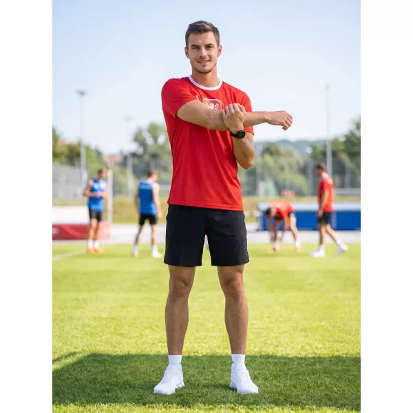  Moška funkcionalna premium majica ALTISPORT VOJ/ALM040TR01 RDEČA 