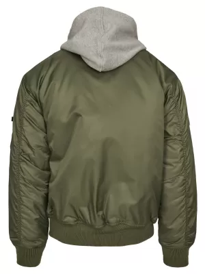 Jakna BRANDIT HOODED MA BD3150 OLJČNA/SIVA