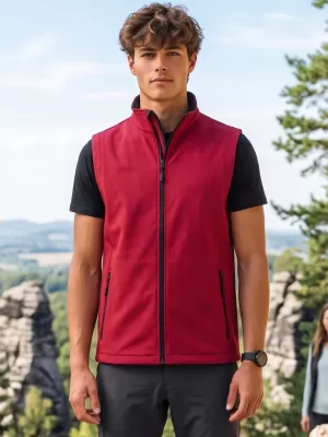 Moški softshell telovnik ALTISPORT NoPrint NP/ALM8211NJ RDEČA/ČRNA