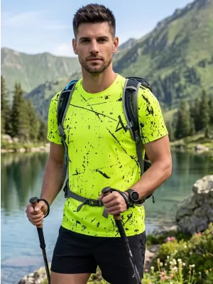 Moška funkcionalna premium majica ALTISPORT VOJ/ALM034TR01 NEON RUMENA