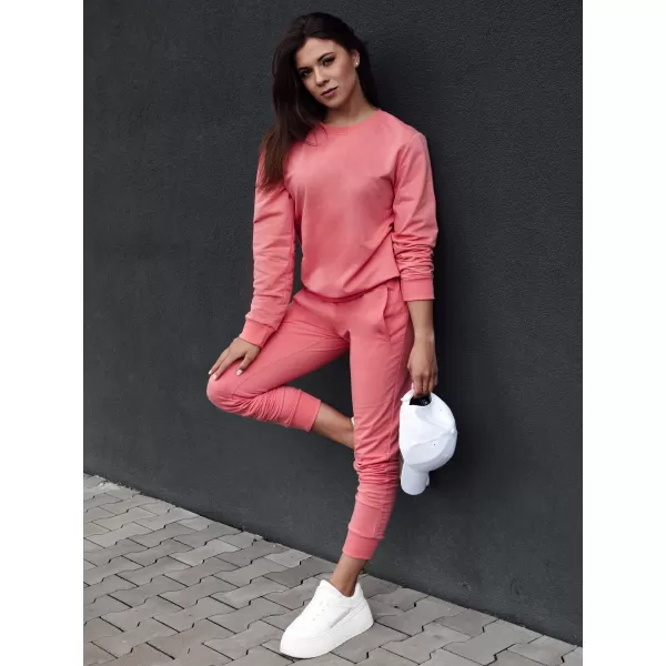  Damske trenirke DSTREET GLAMFLAIR BY1313 RDEČA 