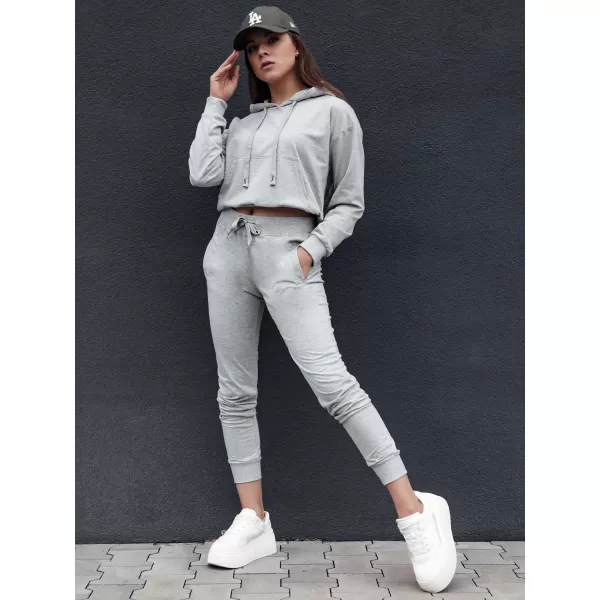  Damske trenirke DSTREET TRENDHOOD SVETLO SIVA 