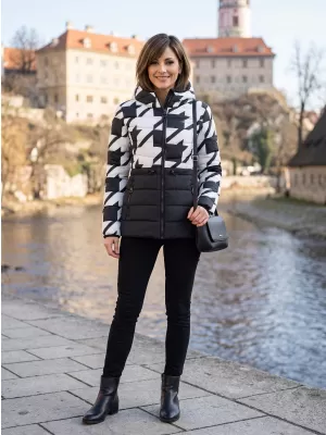 Ženska jakna ALTISPORT DARCIA ČRNO/BELO