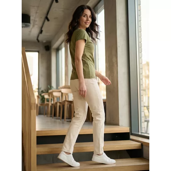  Ženska majica s kratkimi rokavi ALTISPORT ALW187122 KAKI 