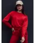 Damske trenirke DSTREET CASUALVIBE TEMNO RDEČA