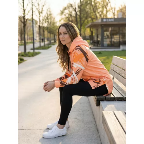  Ženski funkcionalni podaljšani pulover premium ALTISPORT VOJ/ALW039MI03 ORANŽNA 