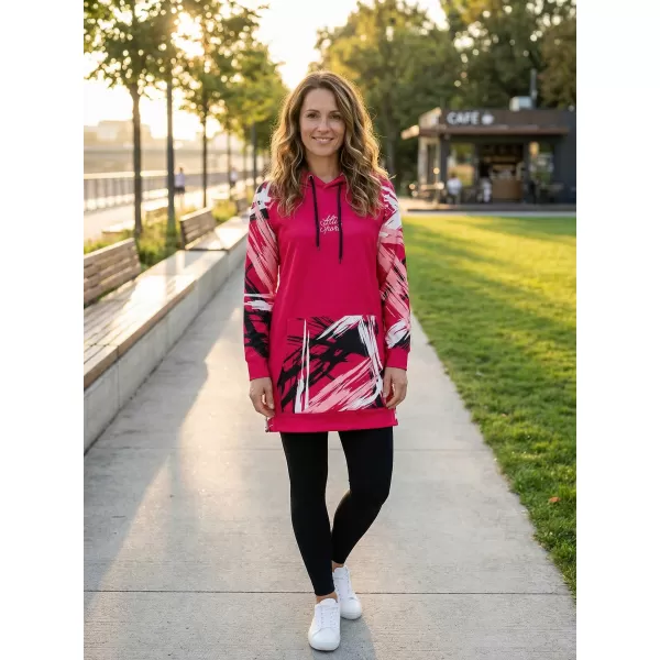  Ženski funkcionalni podaljšani pulover premium ALTISPORT VOJ/ALW039MI03 VIVA MAGENTA 